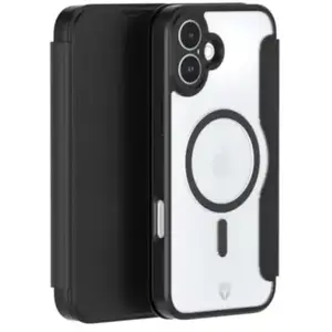 Etui Folio Renforcé Forcecase compatible MagSafe pour iPhone 16 Noir pas cher