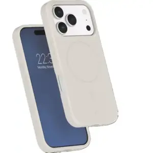 Force Case, Siliconen hoesje Geschikt voor Apple iPhone 17 Pro Compatibel met MagSafe Schokbestendig 2m, Wit pas cher