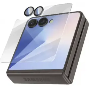 Force Case, Screenprotector Geschikt voor Galaxy Z Flip 7 CeramicShield 2.5D met Lensbeschermer, Transparant