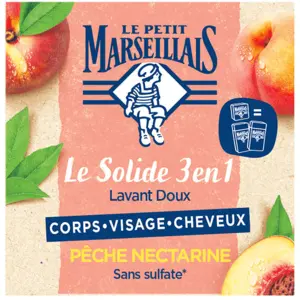 Le Petit Marseillais Savon Solide 3 en 1 Lavant Doux Pêche Nectarine 8... pas cher