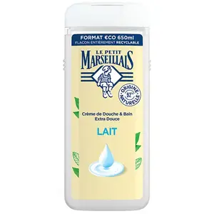 Le Petit Marseillais Extra Milde Bad- & Douchecrème Biologische Melk 650 ml pas cher