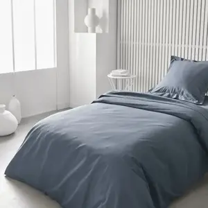 Drap housse extensible ESSENTIAL - TODAY - Bleu gris 140x190 cm pas cher