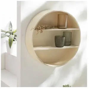 TODAY Etagère murale ronde SIMPLICITY - FACTORY - Beige TUVendu parcdiscount