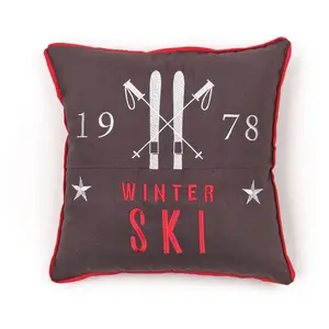 Coussin imprimé carré MOUNTAIN - TODAY - Gris anthracite 40x40 cm pas cher