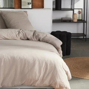 Parure de lit DUNE ESSENTIAL - TODAY - Beige 140x200 cm pas cher