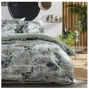 Today Parure De Lit Imprimé Floral Coton 240x260 Cm pas cher