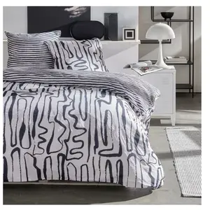 Today Parure De Lit Imprimé Rayures Coton 220x240 Cm pas cher