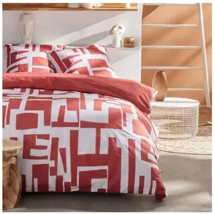 Today Parure De Lit Imprimé Graphique Coton 220x240 Cm pas cher