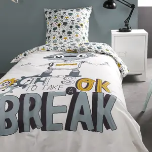 TODAY Housse de Couette Enfant 140x200 cm avec 1 taie d'oreiller 63x63 cm Parure de lit Coton Kids Kool 1.3 pas cher