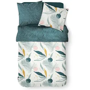 Parure de lit Imprimé Floral SUNSHINE - TODAY - Blanc 220x240 cm pas cher