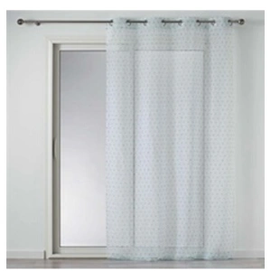 Panneau à oeillets - DOUCEUR DINTERIEUR - Constelline - 140 x 240 cm - Voile imprimé - Bleu pas cher