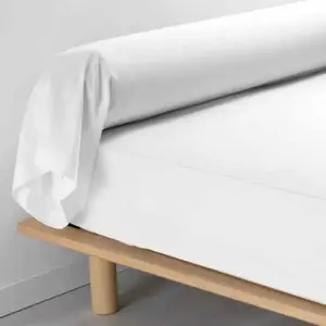 Taie de traversin - DOUCEUR D'INTERIEUR - Percale uni 78 fils - 85 x 185 cm - Blanc pas cher