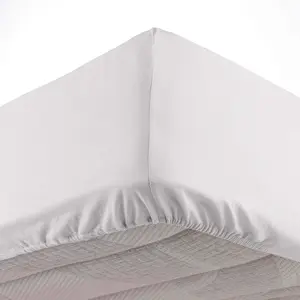 Douceur d'Intérieur DRAP HOUSSE 1 PERSONNE 90 x 190 CM MICROFIBRE UNIE OSCAR BLANC pas cher