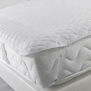 DOUCEUR D'INTERIEUR Surmatelas Matelassé Blanc 160 x 200 cm Moelleux 100% Polyester + élastiques pas cher
