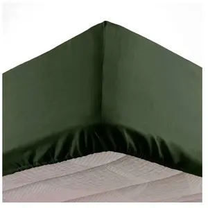 douceur d'intérieur, Drap Housse (140 x 190 cm) Oscar Kaki, Microfibre... pas cher