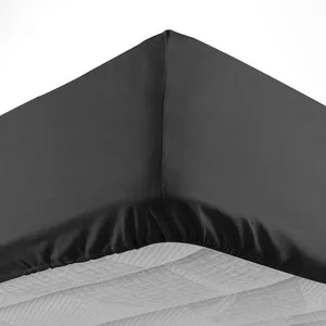 Douceur d'Intérieur Drap Housse "Lina" 180x200cm Noir pas cher