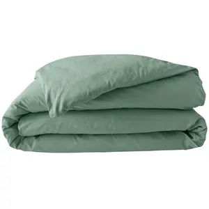 Housse de Couette Percaline 240x260cm Tilleul pas cher
