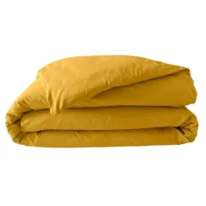 DOUCEUR D'INTÉRIEUR Housse de couette 2 personnes 260 x 240 cm percale de coton 78 fils Curry pas cher
