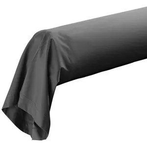 DOUCEUR D'INTERIEUR Taie de traversin 85x185 cm - Percale 100% coton - AnthraciteVendu parcdiscount