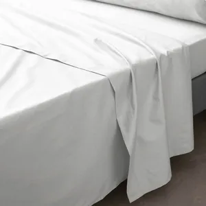 douceur d'intérieur, Drap Plat (240 x 300 cm) Percaline Blanc, Percale de Coton pas cher