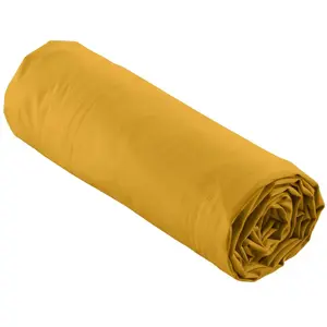 douceur d'intérieur, Drap Housse (160 x 200 cm) Percaline Curry, 100% Coton pas cher