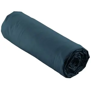 Douceur d'Intérieur Drap housse 160x200 cm - Percale 100% coton - Bonnet 30 cm - Bleu nuit pas cher