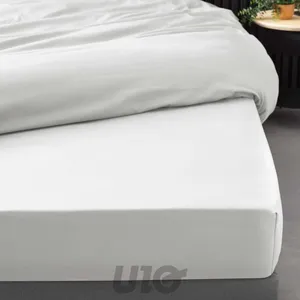 douceur d'intérieur, Drap Housse (160 x 200 cm) Percaline Blanc, Percale de Coton pas cher