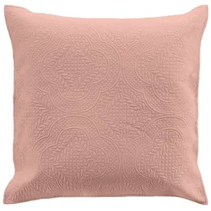 Douceur d'Intérieur Housse de Coussin - PARIS PRIX - Romane - 60x60cm - Rose - Synthétique