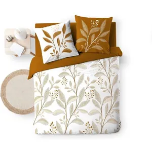 Douceur dIntérieur Parure de lit MALIKA 100% coton 260x240 cm Beige - ... pas cher