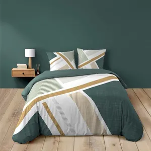 Housse de couette 240 x 220 cm + 2 taies Coton 42 fils ZÉPHYR pas cher