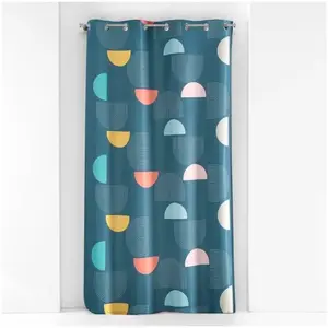 Douceur d'Intérieur Rideau a oeillets 140 x 260 cm polyester imprime pop art Sans pas cher
