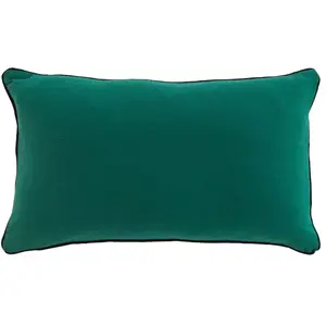 Coussin Déco Uni Linette 30x50cm Émeraude pas cher