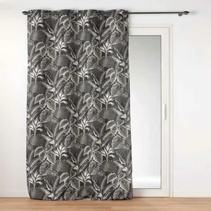 Douceur d'Intérieur Rideau, 100% Polyester, Noir, 140 x 260 cm pas cher