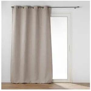 Douceur d'Intérieur, Rideau à Oeillets (140 x 240 Cm) Dusky Lin, Occultant Jacquard pas cher