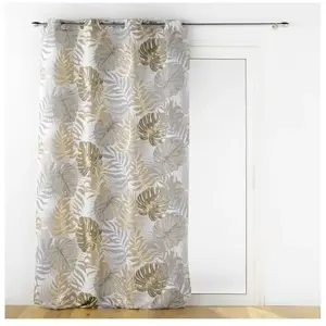 Comparateur de prix : douceur d'intérieur, Rideau à Oeillets (140 X 280 Cm) Mogador, Polyester Imprimé Métallisé