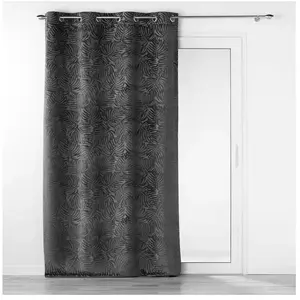 Douceur D'interieur Rideau Occultant En Velours Feuilles De Monstera pas cher