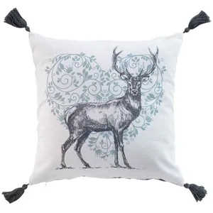 Coussin Déco Tissé Megève 40x40cm BleuVendu parcdiscount