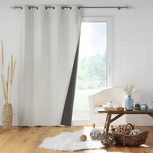 Comparateur de prix : Douceur d'Intérieur Rideau Isolant À 8 Oeillets "Jupiter" - Blanc Cassé - 140 X 260 Cm