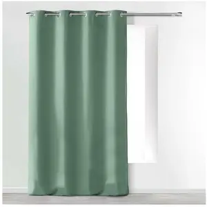 Douceur d'Intérieur Rideau À 8 Oeillets En Microfibre "Absolu" - Vert Sauge - 140 X 260 CmVendu parcdiscount