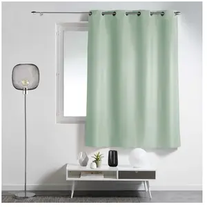 Douceur d'Intérieur Rideau à oeillets "essentiel" 140x180cm Sauge - Paris Prix Vert pas cher