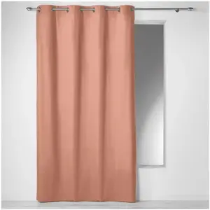 Douceur d'Intérieur Panama Rideau, Coton, Rose Poudre, 140 x 240 CM pas cher