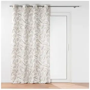 Douceur d'Intérieur Rideau, 100% Polyester, Alma Naturel, 140 x 260 cm pas cher