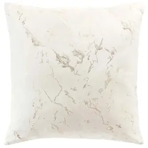 Comparateur de prix : Coussin blanc - Effet marbré Blanc 45x45 cm