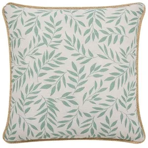 Coussin dehous compr passepoil 45 x 45 cm polycoton imprime+jute naya ... pas cher