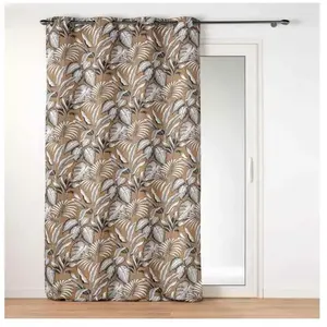 Douceur d'Intérieur, Rideau à Oeillets (140 x 260 Cm) Cabana Camel, Polyester Imprimé pas cher