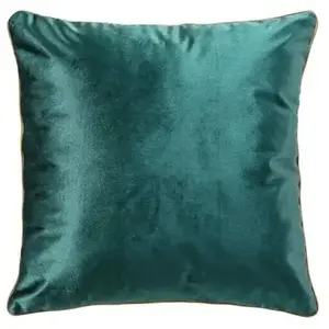 Coussin Déco Velours Noria 45x45cm Bleu PétroleVendu parcdiscount