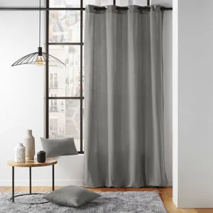 Comparateur de prix : Douceur d'Intérieur, Rideau à Oeillets (135 x 260 Cm) Twily Gris, Coton/Polyester Recyclé