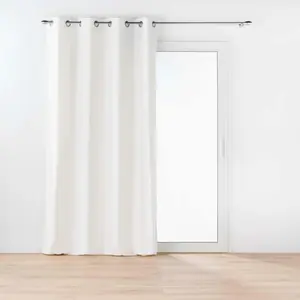 Comparateur de prix : Douceur d'Intérieur, Rideau à Oeillets (135 x 260 Cm) Twily Blanc, Coton/Polyester Recyclé