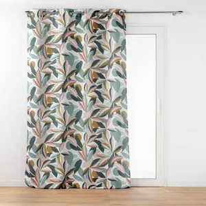 Douceur d'Intérieur Rideau grande hauteur a oeillets 140 x 280 cm polyester imprime lavinia Sans pas cher