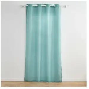 douceur d'intérieur, Rideau à Oeillets (140 x 280 cm) Zeline Sauge, Polyester Uni et Fils MétallisésVendu parcdiscount